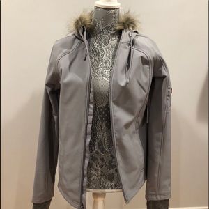 Mondetta Women’s Grey Hooded Soft Shell Jacket